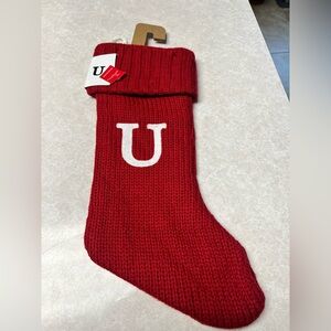 Threshold Red Knit Holiday Stocking ‘U’